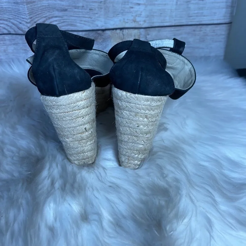 Bettye Mueller Goth Black Skull Print Espadrilles Sz‎ 40/8